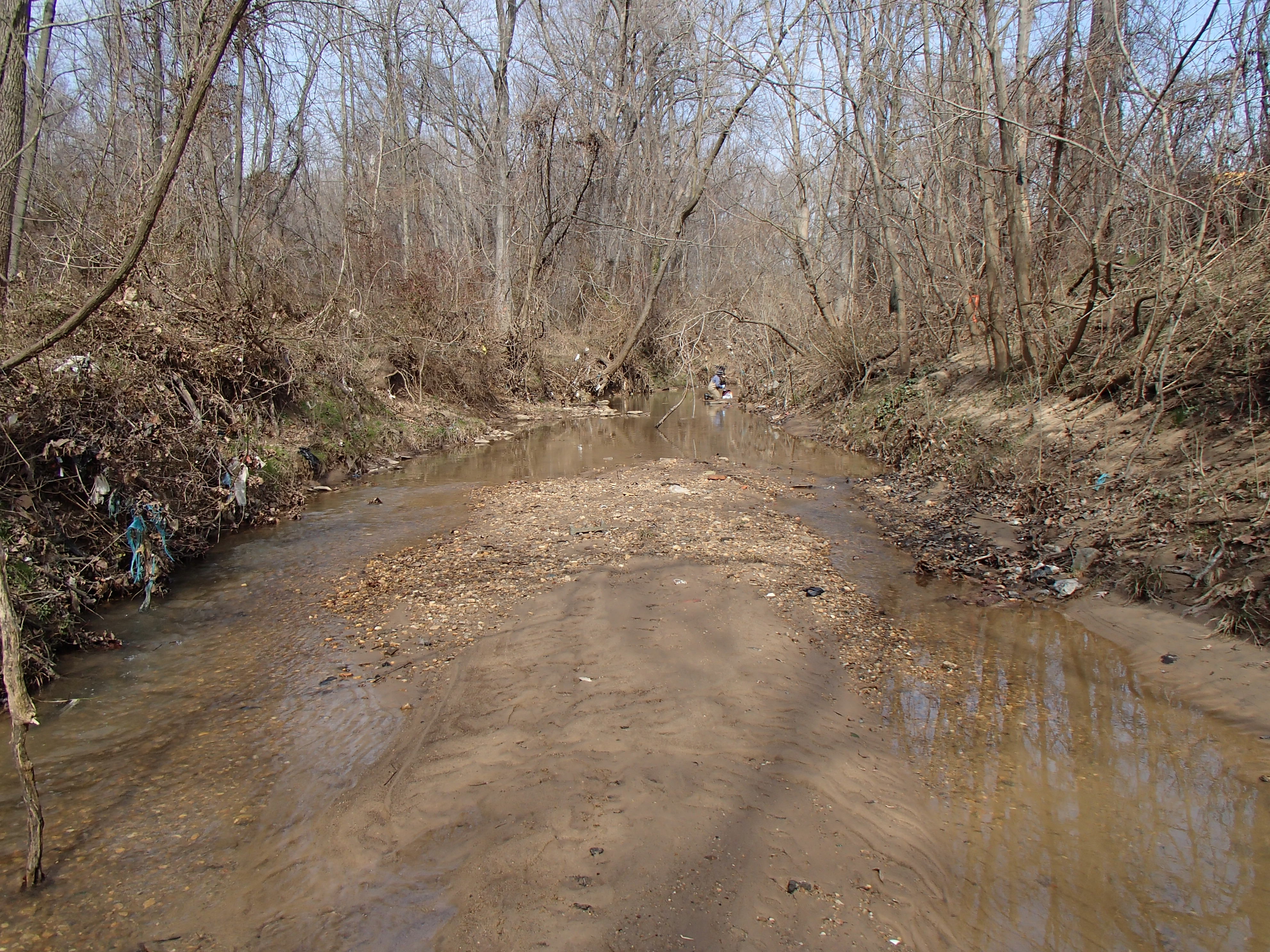 Field photo showing stream conditions at site BACK-111-R-2016_midpoint upstream